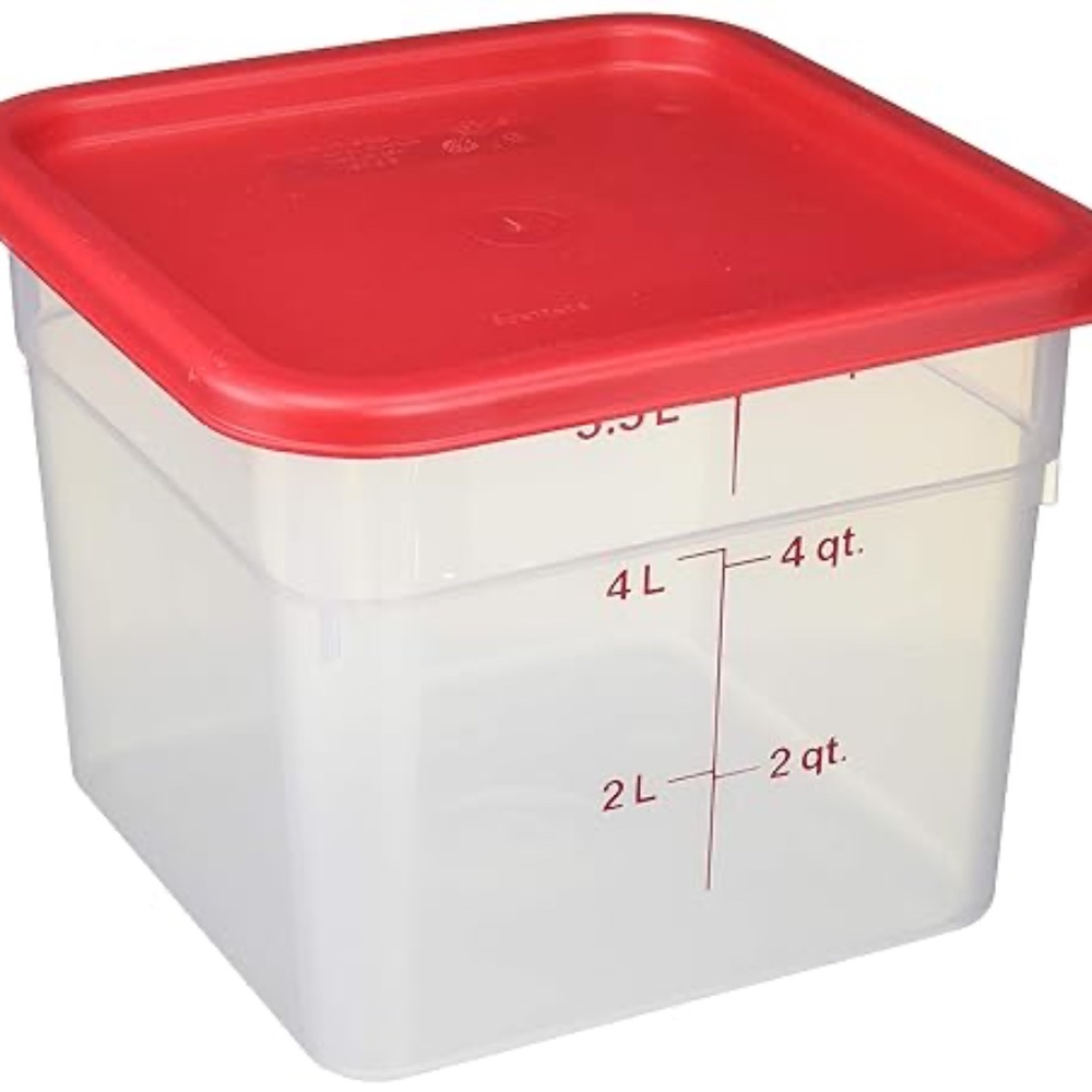 Set of 3 Cambro 6SFSPP190 CamSquare Storage Container